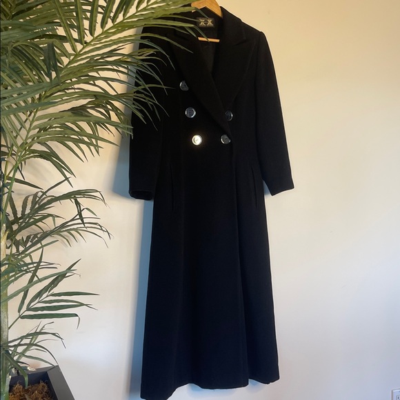 Vintage Anna Collection Duster Coat | Sleek Black | Full Length SMALL - Picture 3 of 10